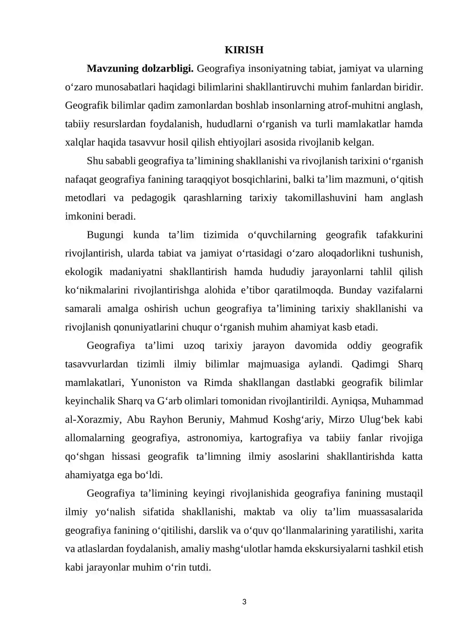 GEOGRAFIYA TA’LIMINING SHAKLLANISHI VA RIVOJLANISH TARIXI 3