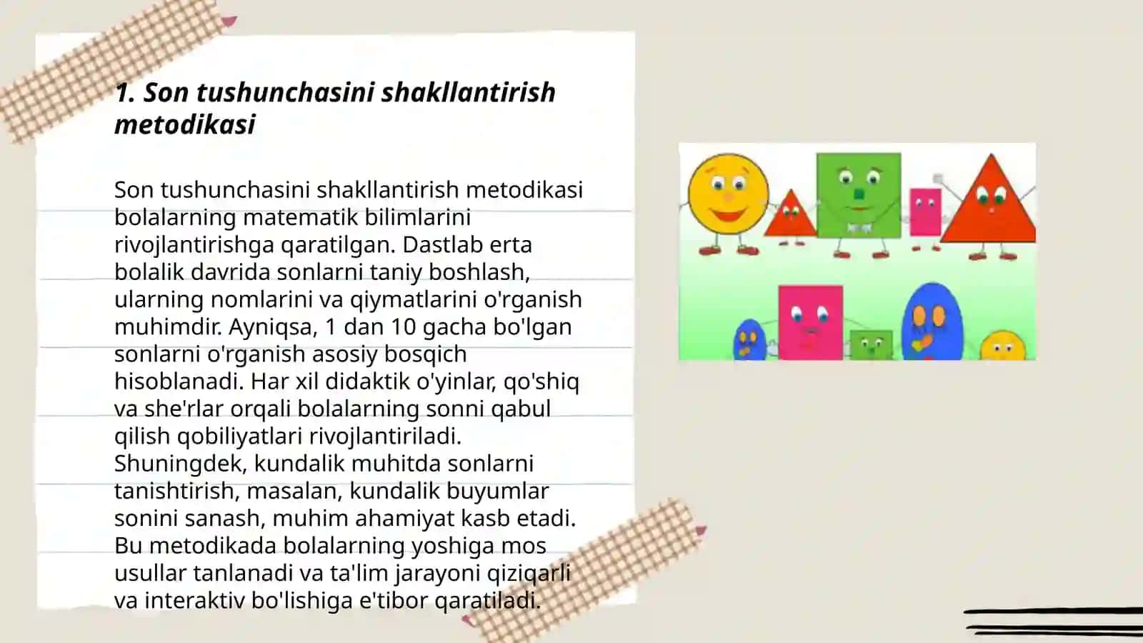 Elementar Matematik tasavvurlarni shakllantirish metodikasi 3