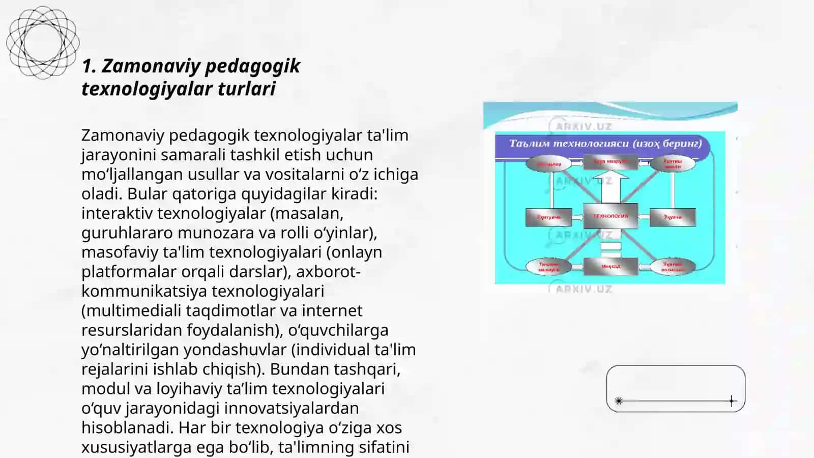 Zamonaviy pedagogik texnologiyalar tasnifini tuzish 3