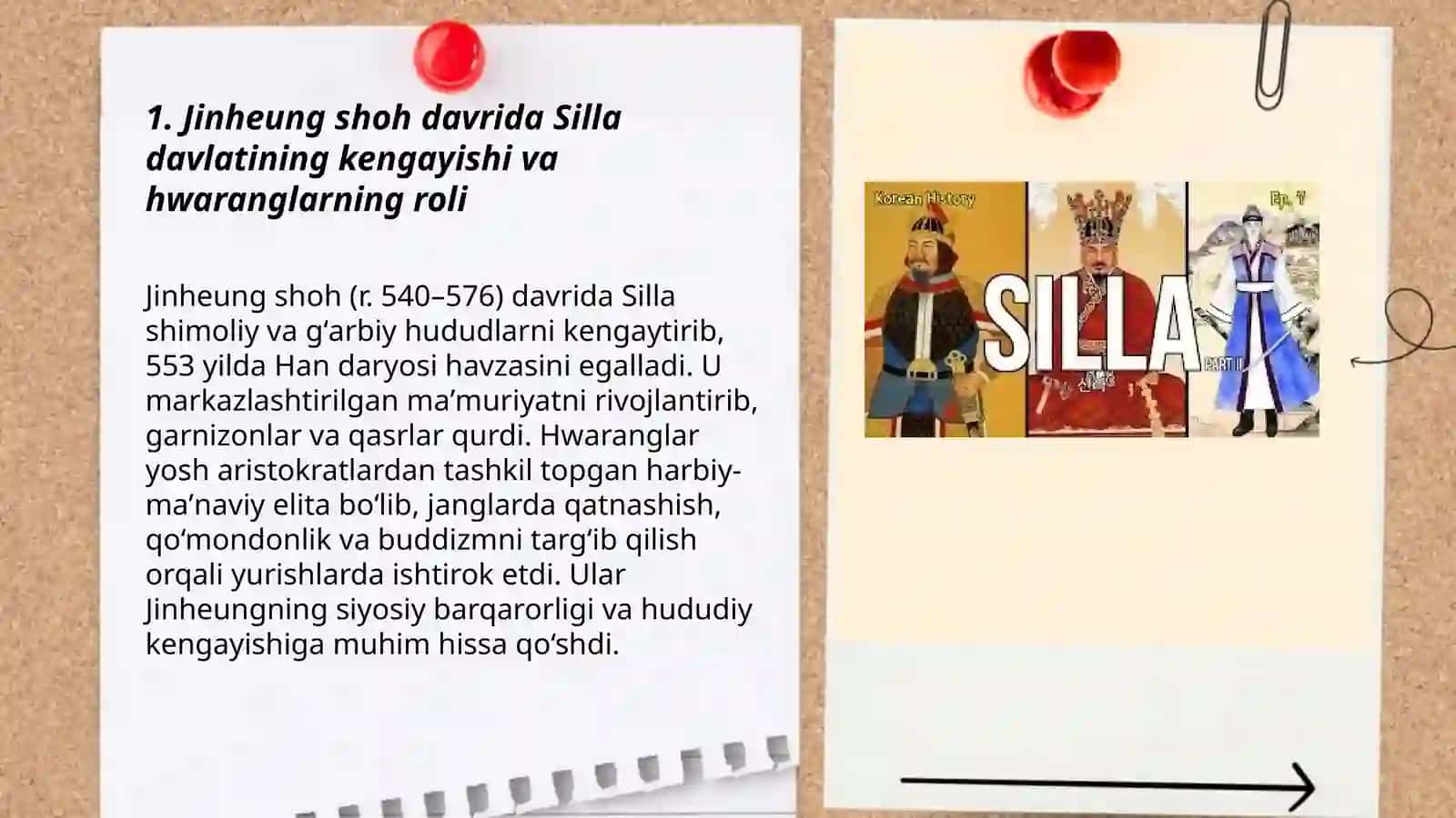 Jinheung shoh davri, Silla Davlati va Hwaranglar 3