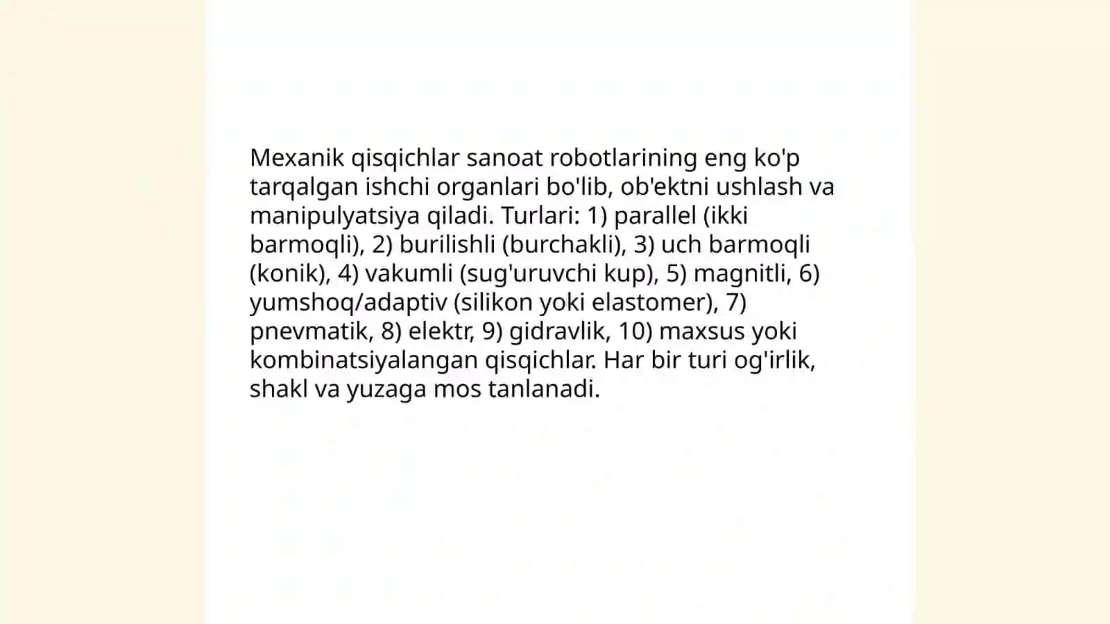 Sanoat Robotlarining Ishchi Organlari 3
