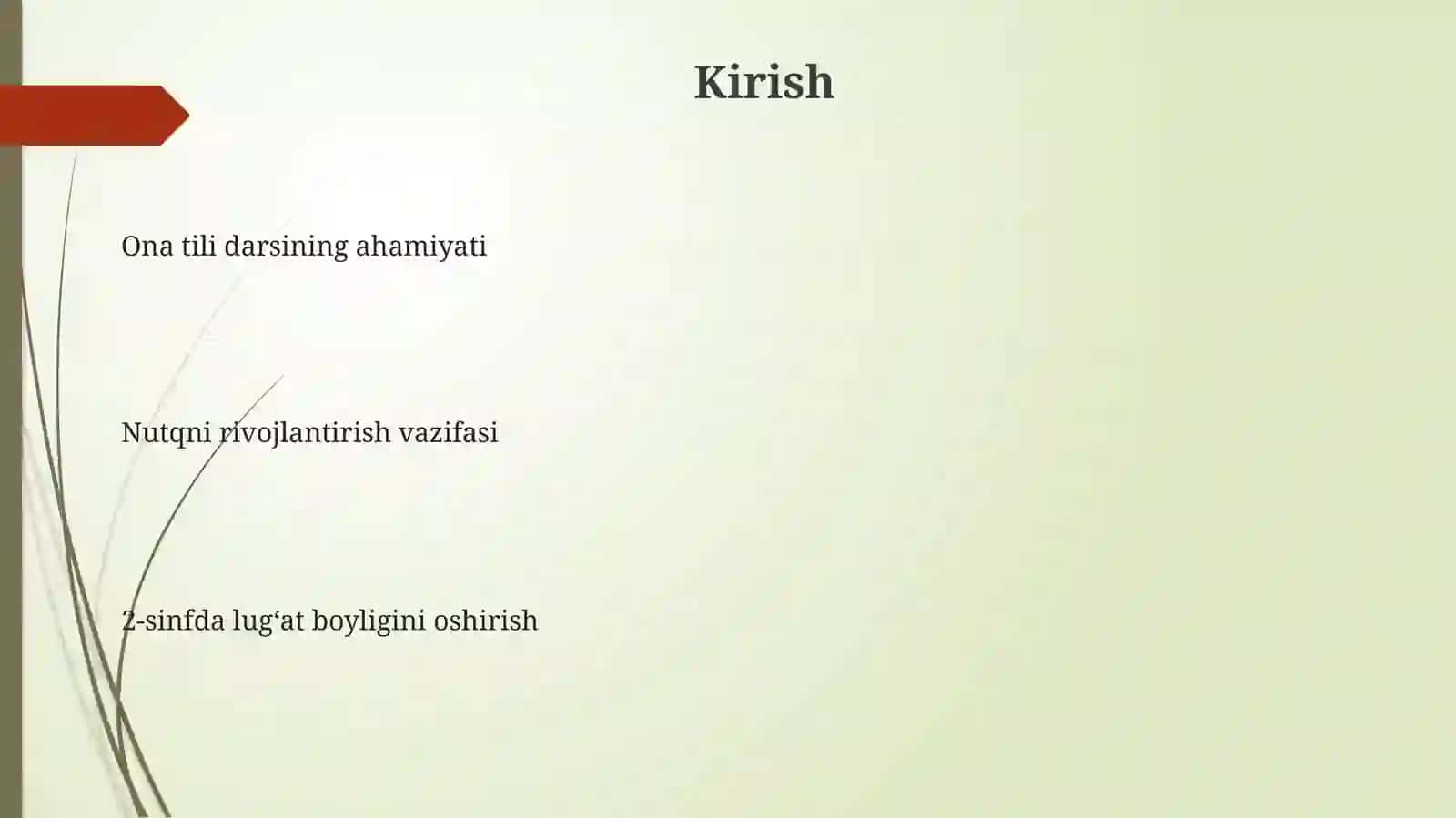2 sinf ona tili darsligi (1-qisim) tarkibidagi lugʻat ishi,soʻz turkumlari 3