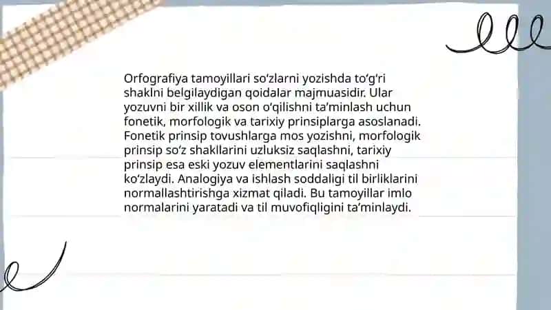 Orfografiya tamoyillarini sharhlash 3