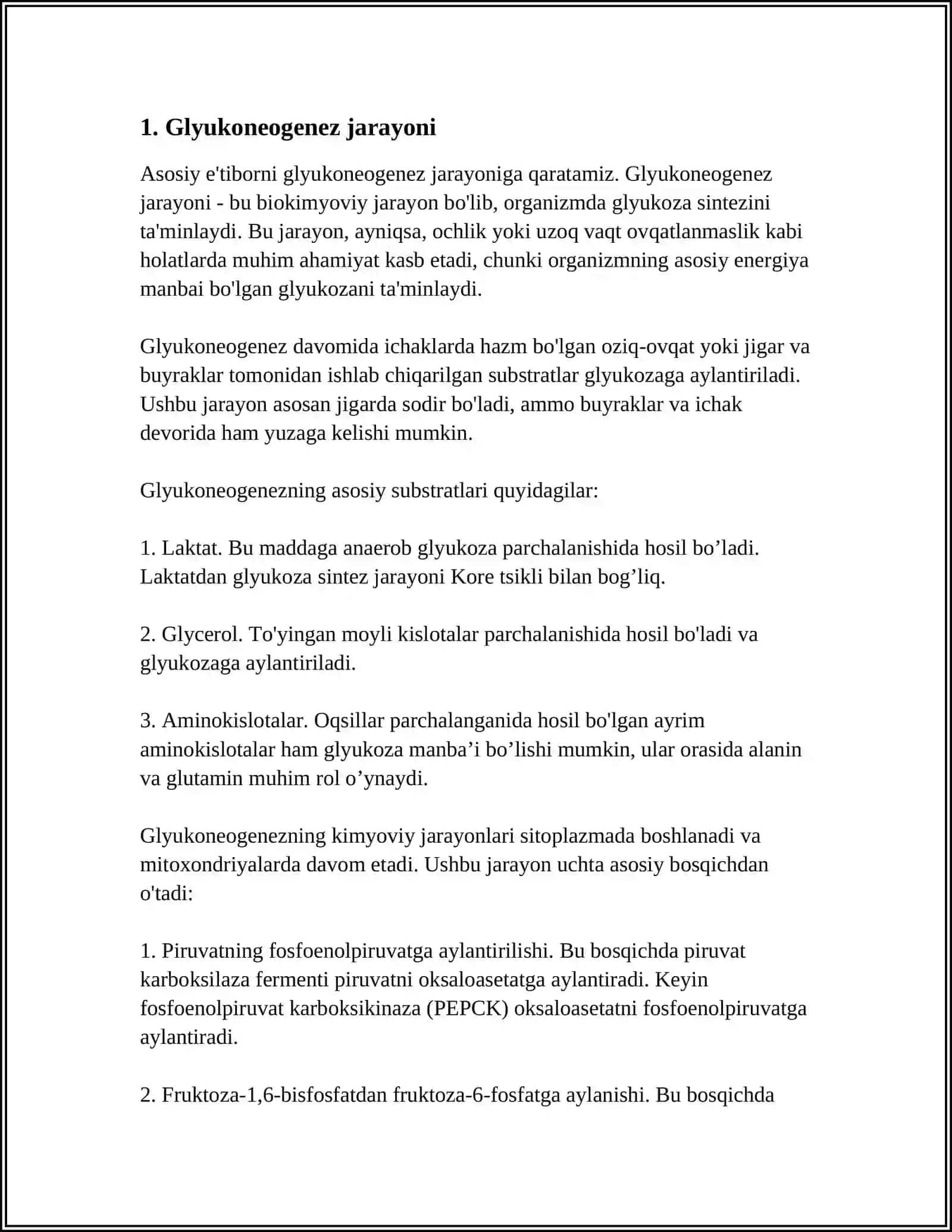 GLYUKONEOGENEZ 15 LIST 3
