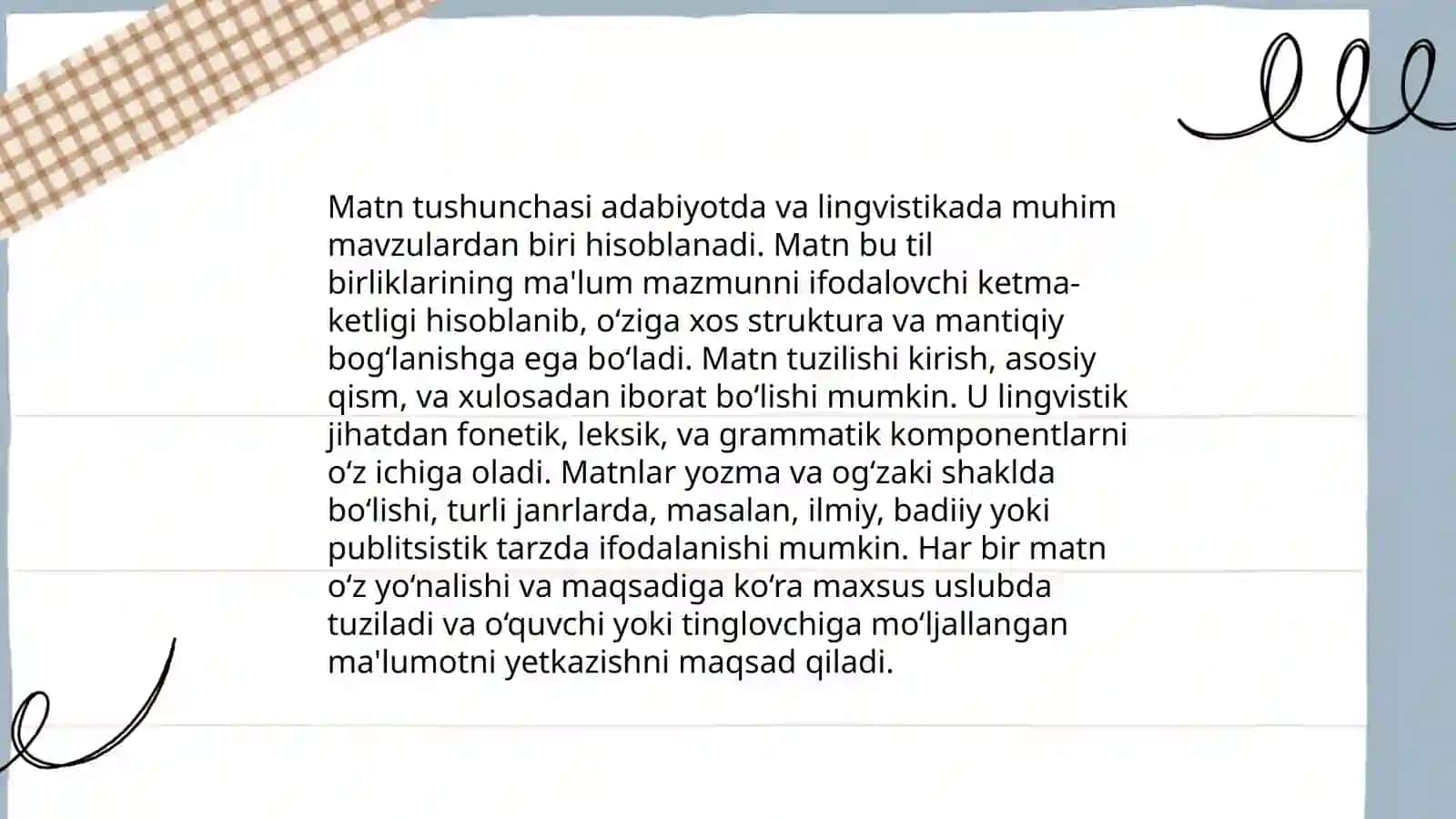Matn va uning o'ziga xos xususiyatlari 3