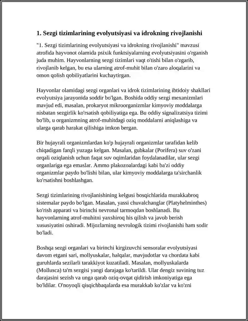 HAYVONOT OLAMIDA PSIXIK FUNKSIYALAR EVOLYUTSIYASI 3