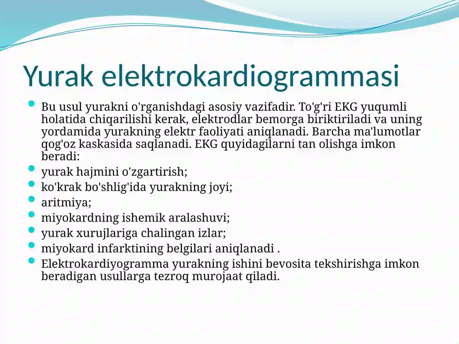 Yurak qon tomir kasalliklari bilan bemorlarni tekshirish usullari. So'rab surishtirish, ko'zdan kechirish 3