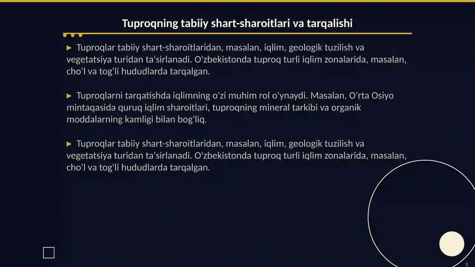 Tuproqlar geografik tarqalishining asosiy qonuniyatlari 3