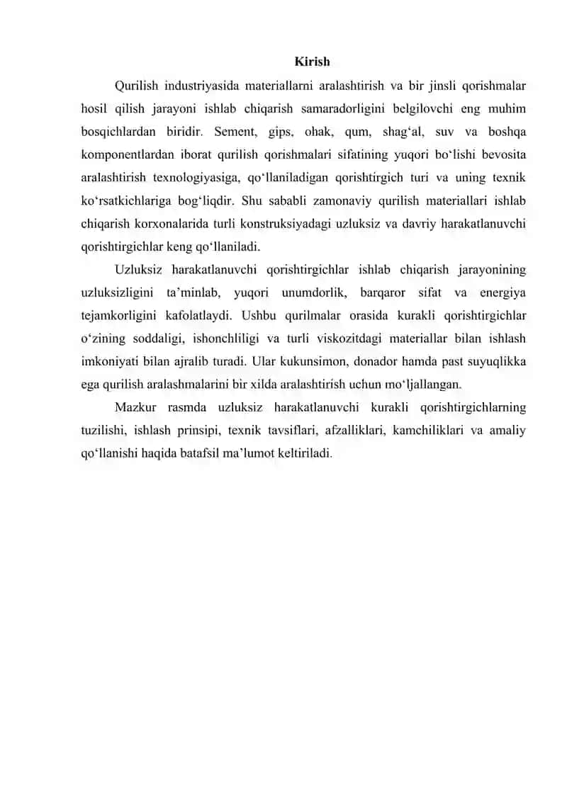 zluksiz harakatlanuvchi kurakli qorishtirgichlar.. 3