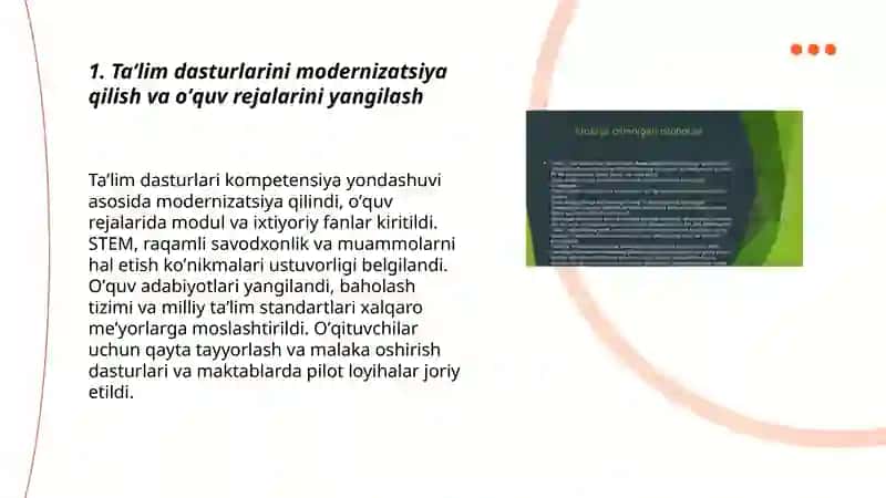 Oʻzbekiston Respublikasida taʼlim sohasida amalga oshirilgan islohotlar 3