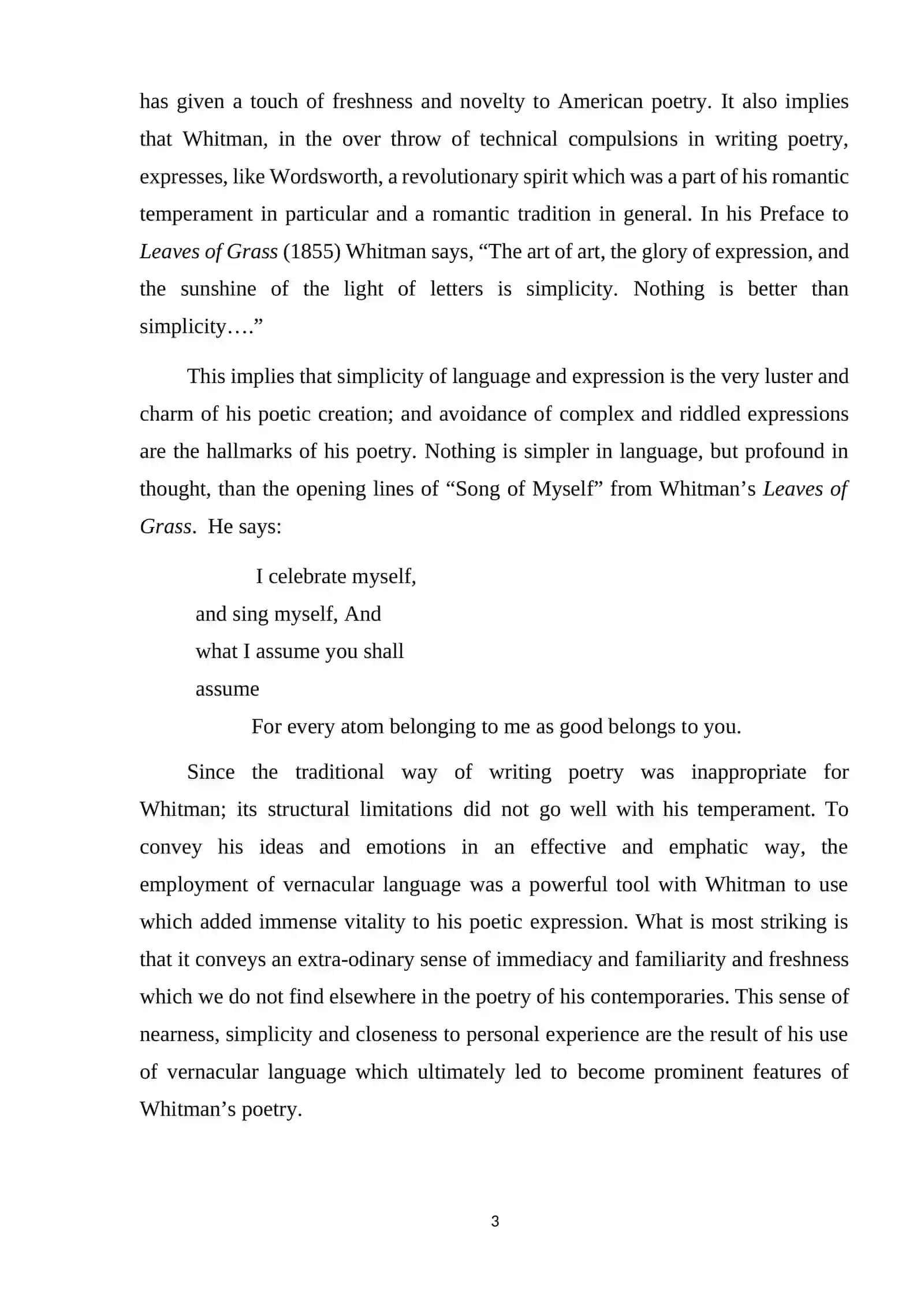 Walt Whitman's Poetry Style in American Literature 3