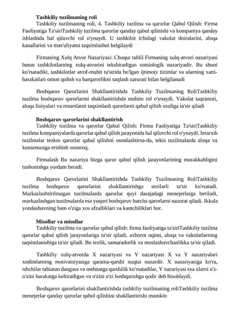 Tashkiliy Tuzilma Va Qarorlar Qabul Qilish 3