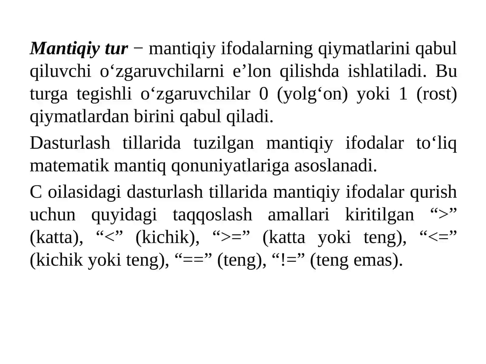 Mantiqiy dastur tuzilmasi 3