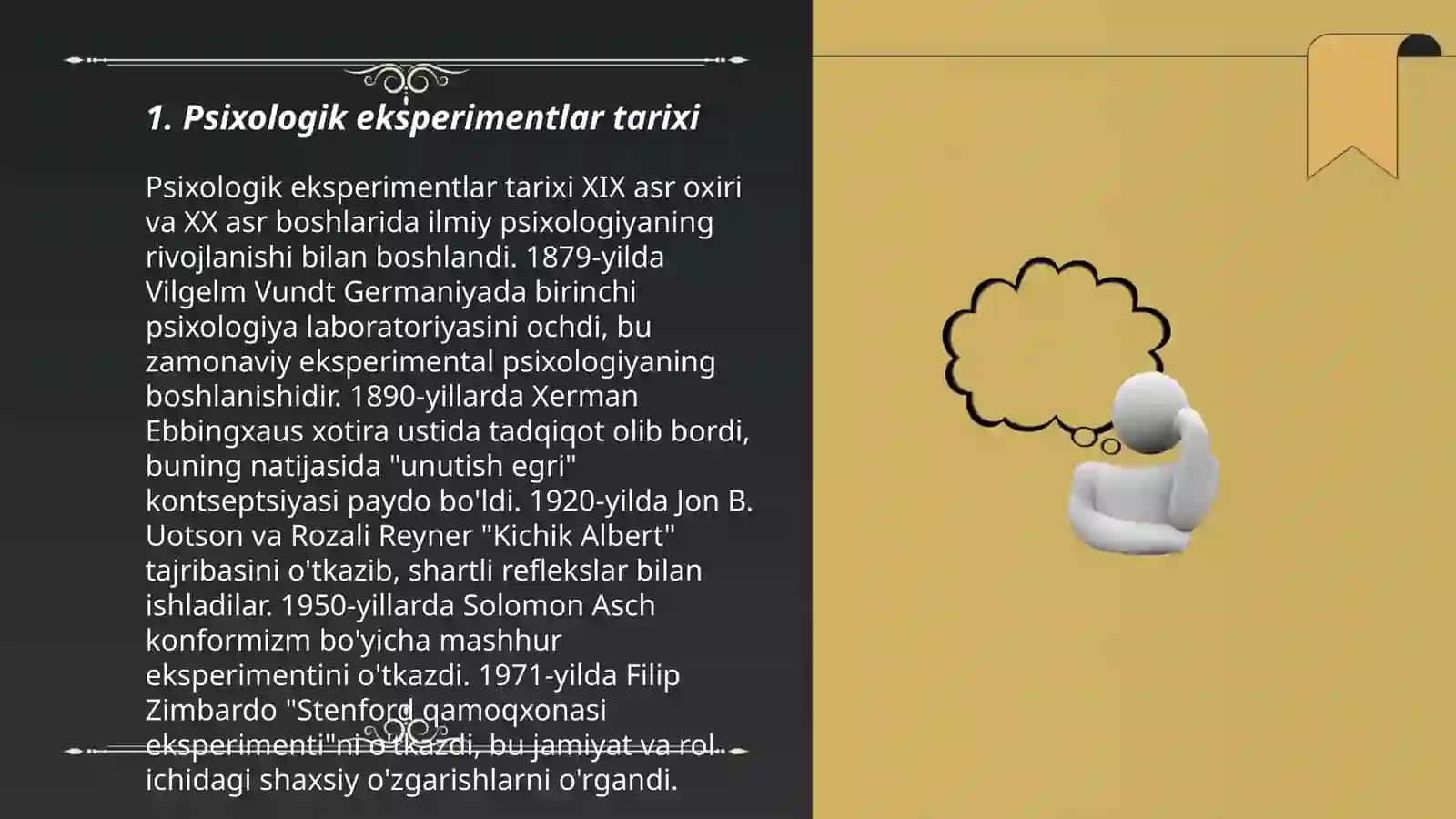 Psixologik eksperimentlar tarixi 3