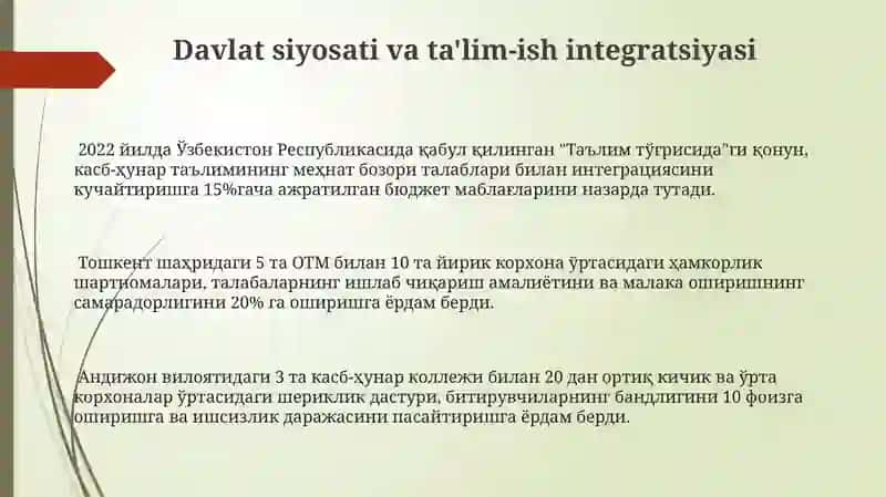 Ta’limning Ish bozoriga ta’siri 3