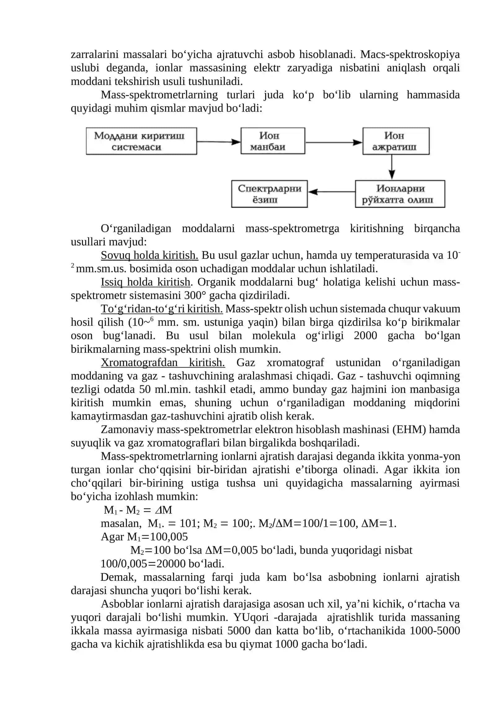 Massa spektrometrik uslubidan foydalanib neft gaz mahsulotlarini tarkibi va sifatini o‘rganish 3