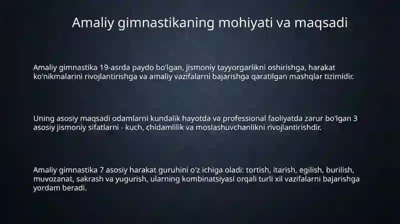 Amaliy gimnastikaning xususiyatlari 3