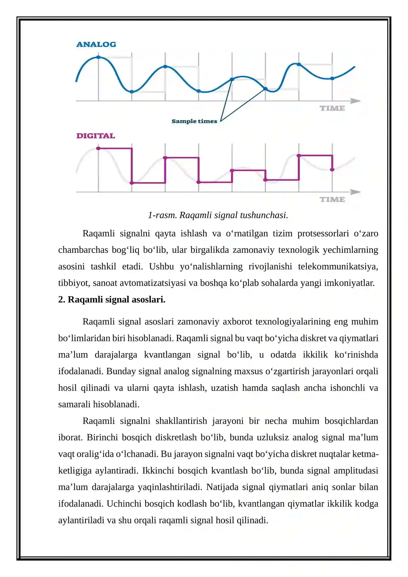 Raqamli signal va o‘rnatilgan tizim protsessorlari 3