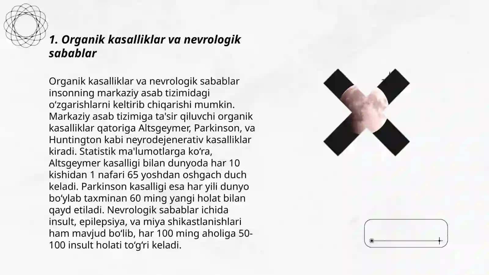 Bosh miyya organik kasalliklari va ong buzilishlari 3