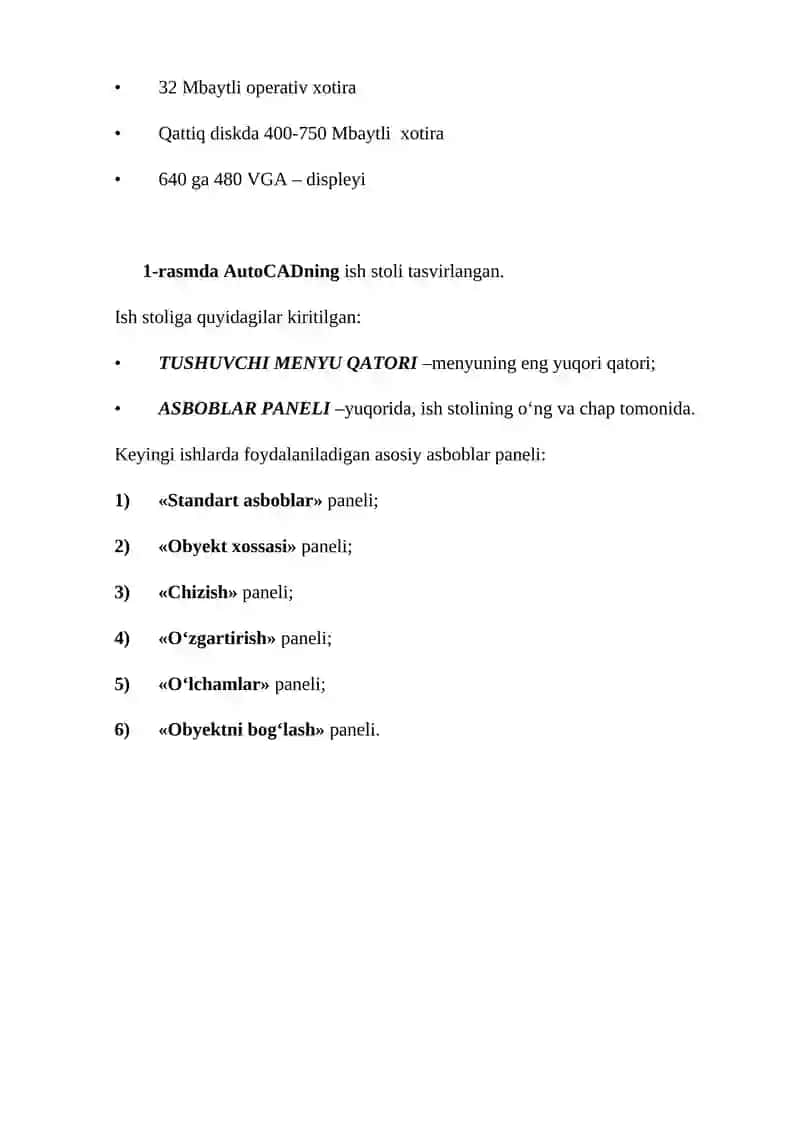 AutoCAD dasturi haqida 3