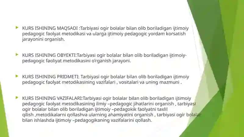 TARBIYASI OG’IR BOLALAR BILAN OLIB BORILADIGAN IJTIMOIY –PEDAGOGIK FAOLYAT METODIKASI 3