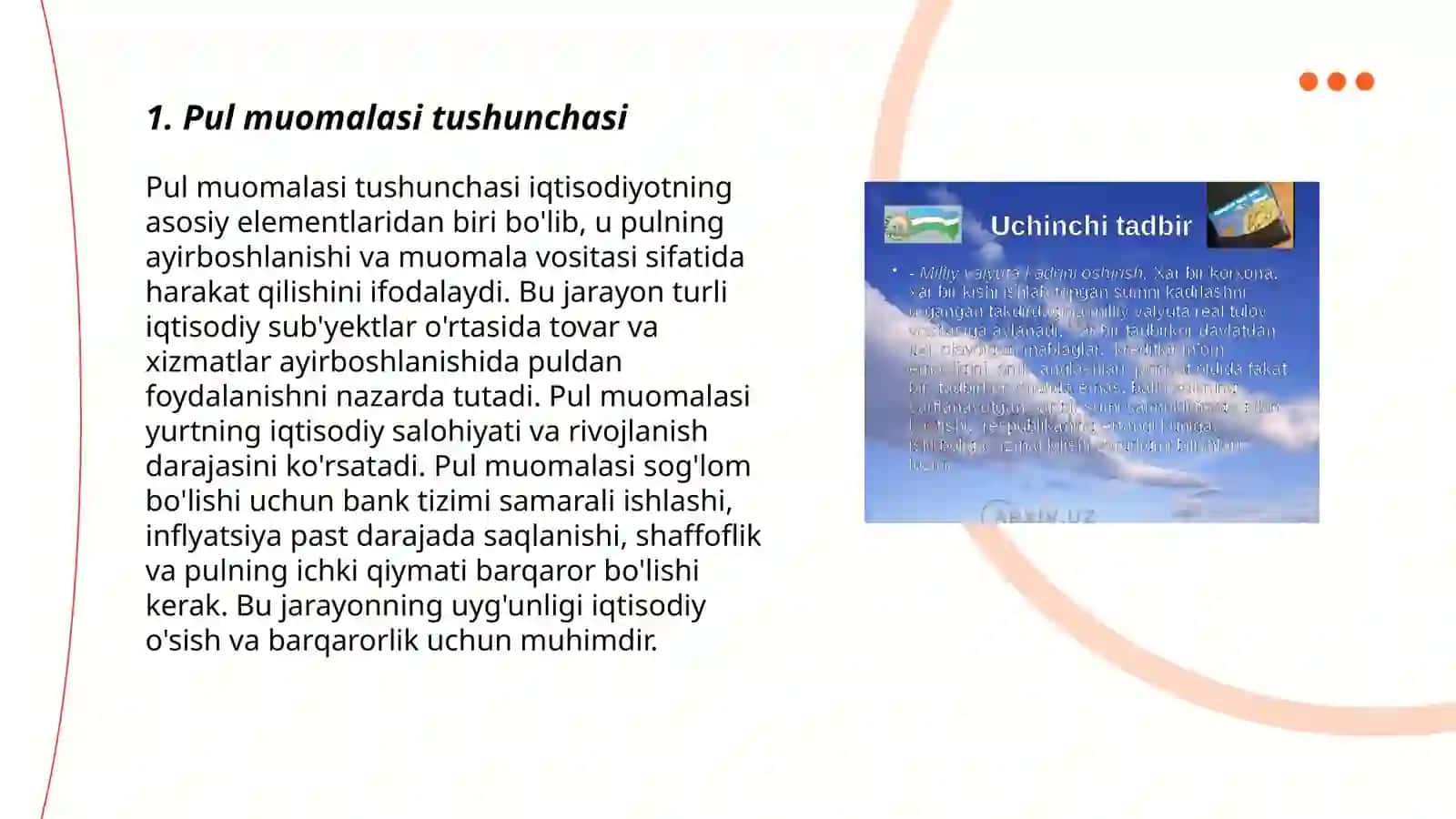 Pul muomalasi tushunchasi 3