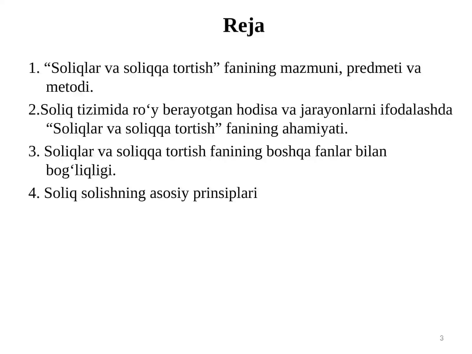 “Soliqlar va soliqqa tortish” fanining mazmuni, predmeti va metodi 3
