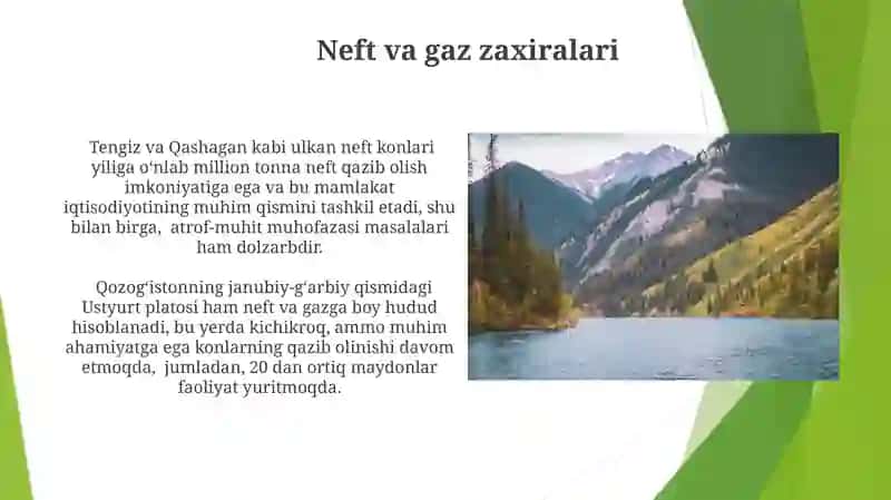 Qozogʻiston Respublikasining geografik orni, tabiiy sharoiti va tabiiy resurslari 3