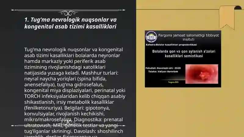 Bolalarda nerov tizimining buzilish kasalliklari 3