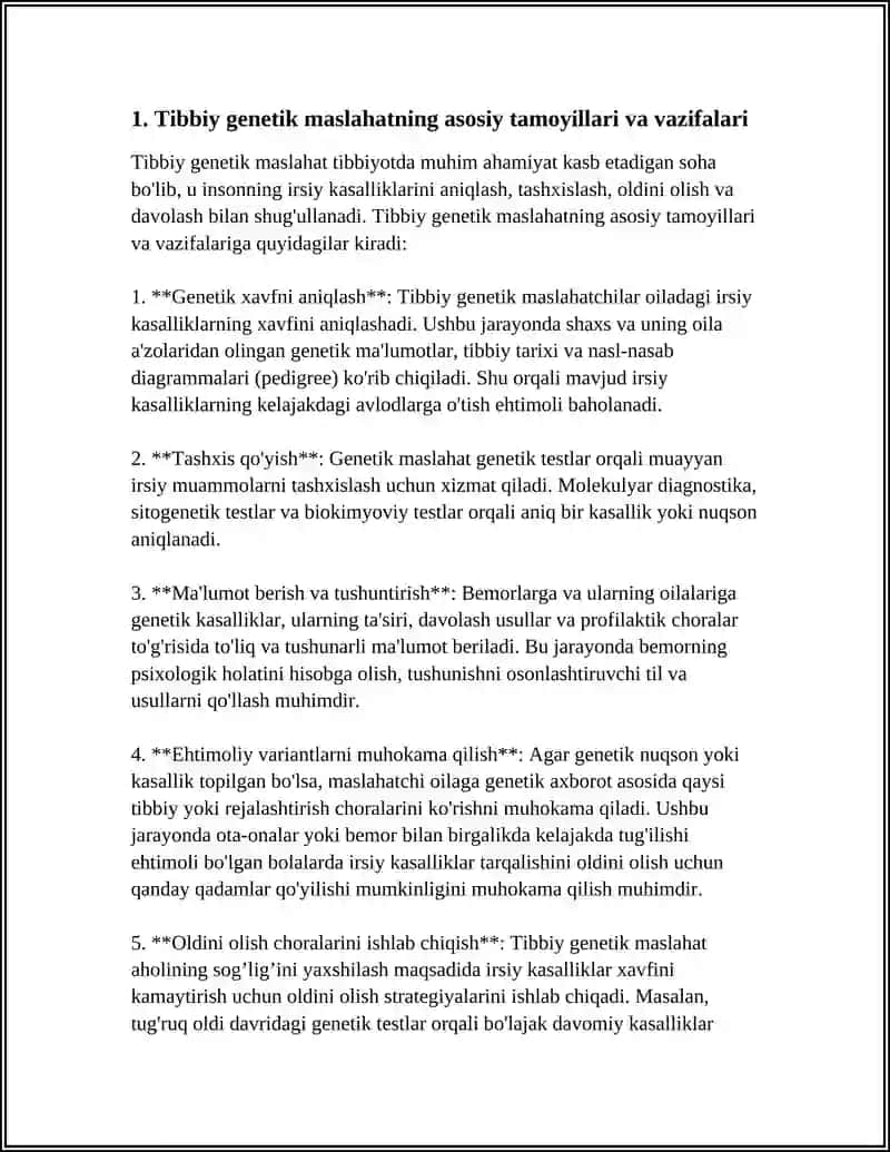 TIBBIY GENETIK MASLAHAT 3