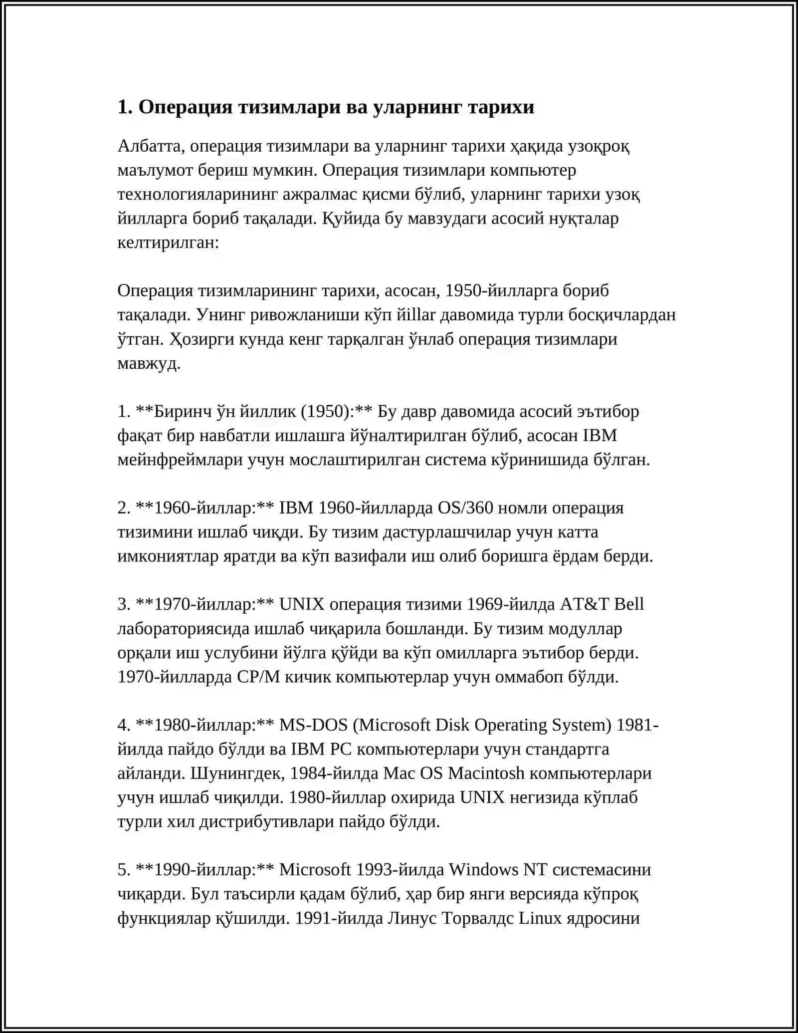 ОПЕРАТИЦОН ТИЗИМЛАР ВА УЛАРНИНГ ТУРЛАРИ 3