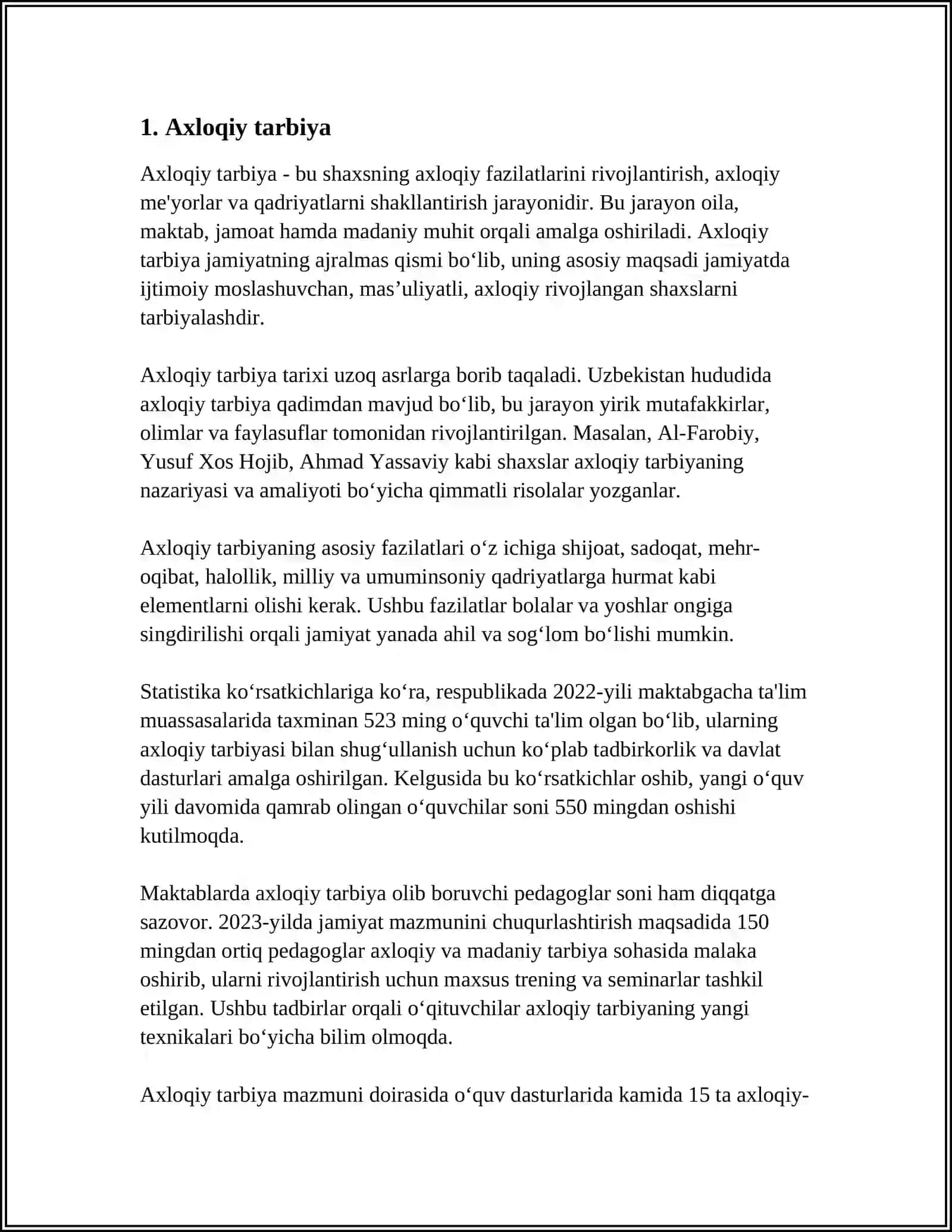 TARMOQ ODOB AXLOQI.EDYUTON KONSEPSIYASI 3
