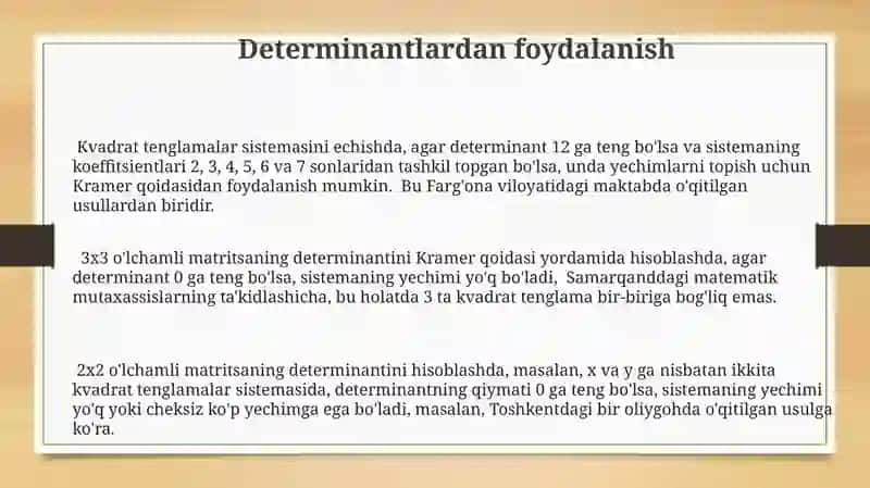 Kvadratik Ildizlarga Ega Algebraik Tenglamalar Sistemalarini Yechish Usullari 3