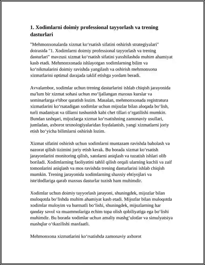 MEHMONXONALARDA XIZMAT KOʻRSATISH SIFATINI OSHIRISH STRATEGIYALARI 3