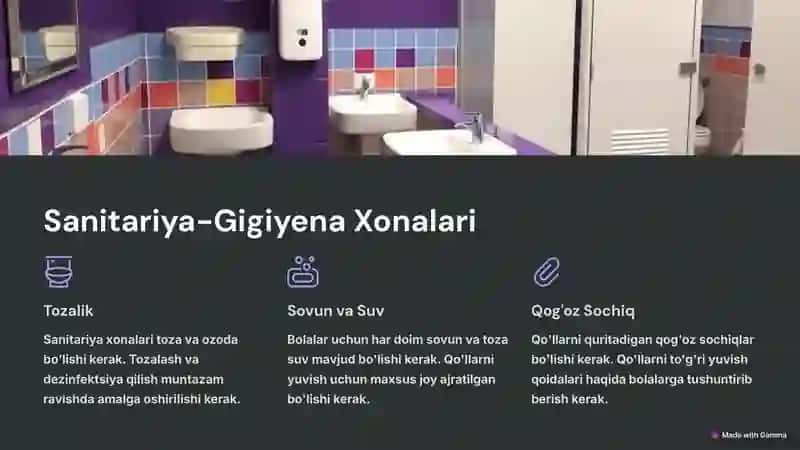 Maktabgacha Bolalar Muassasalariga Gigiyenik Talablar 3