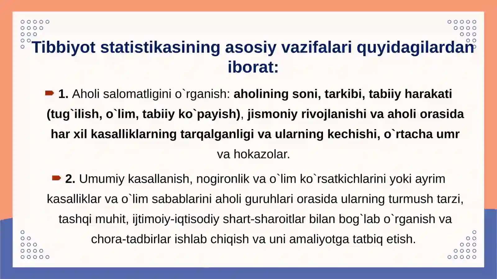 Statistik tadqiqotlar tashkil etish va ularning bosqichlari 3