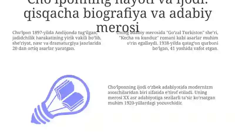 Choʻlponning adabiy-tanqidiy maqolalarini öqib örganish 3