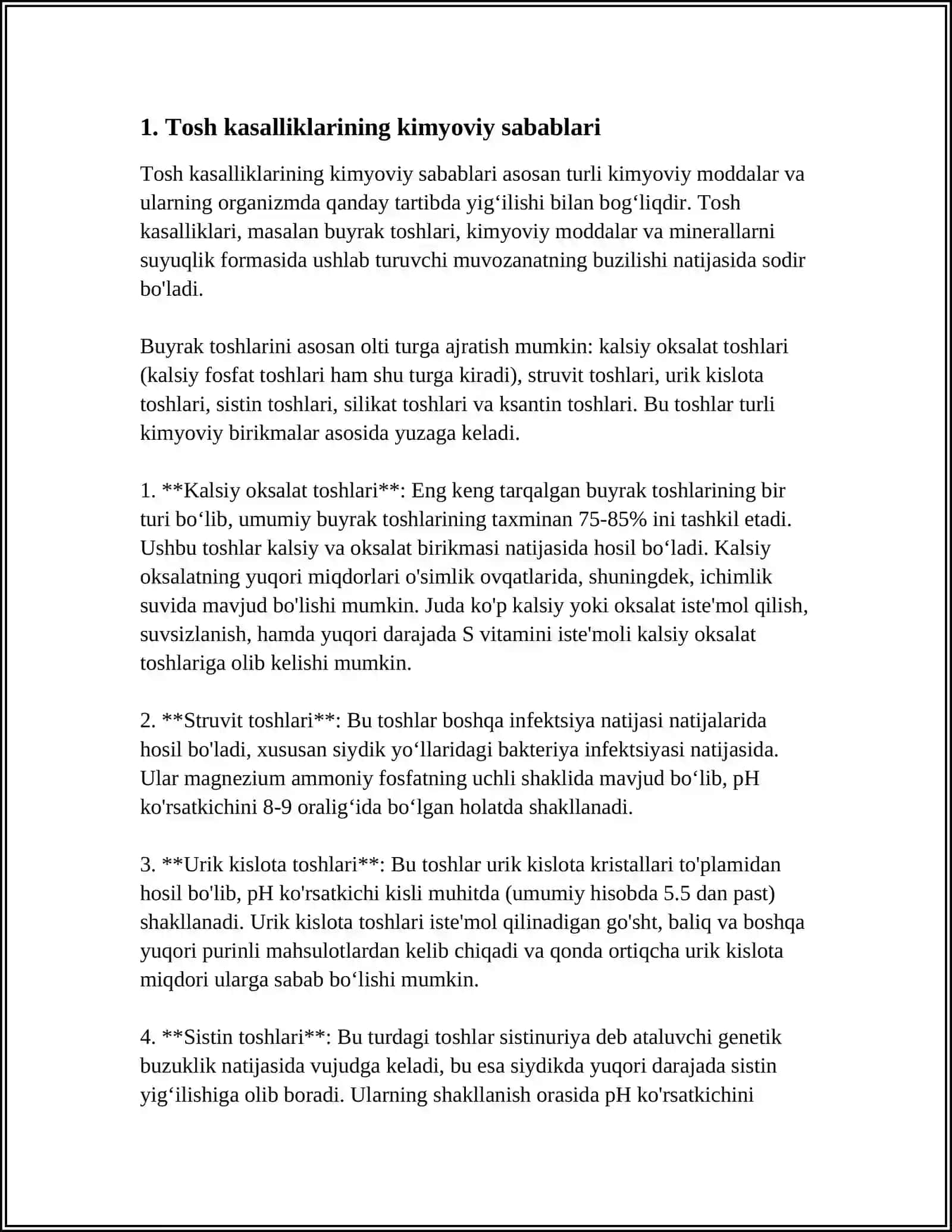 TOSH KASALLIKLARINING KIMYOVIY ASOSLARI 3