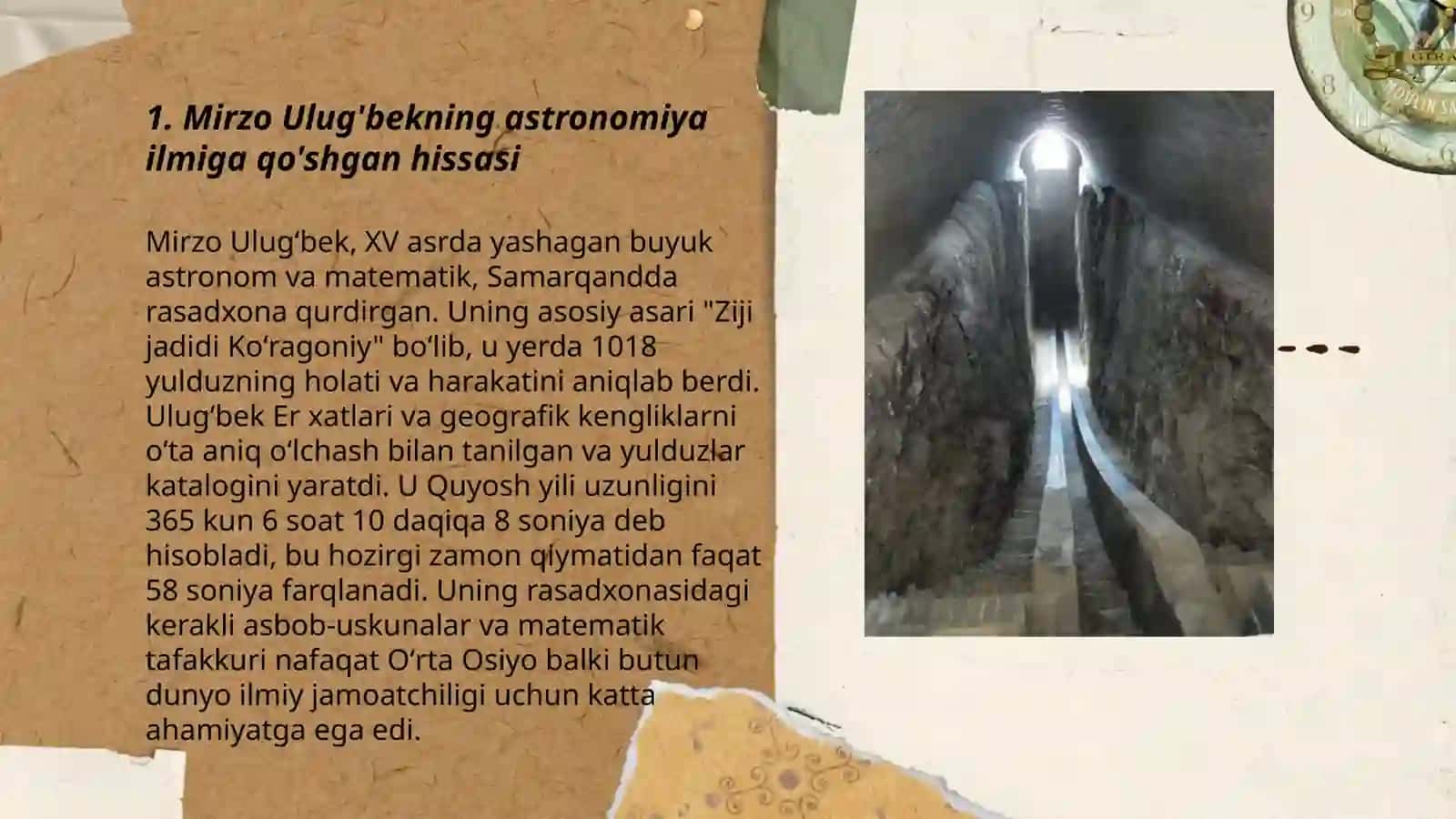 Mirzo Ulug’bek va Zahiriddin Muhammad Bobuming fan, madaniyati va ma‘rifat taraqqiyotidagi xizmatlari 3