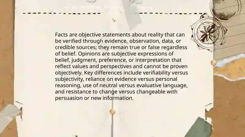 Extinguishing fact from opinion 3