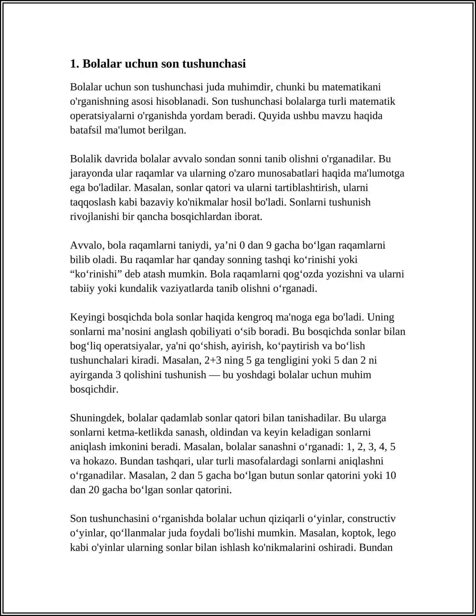 BOLALARNI MIQDOR VA TARTIB SANOQGA O'RGATISHGA OID KO'RGAZMALI QUROL YASASH 3