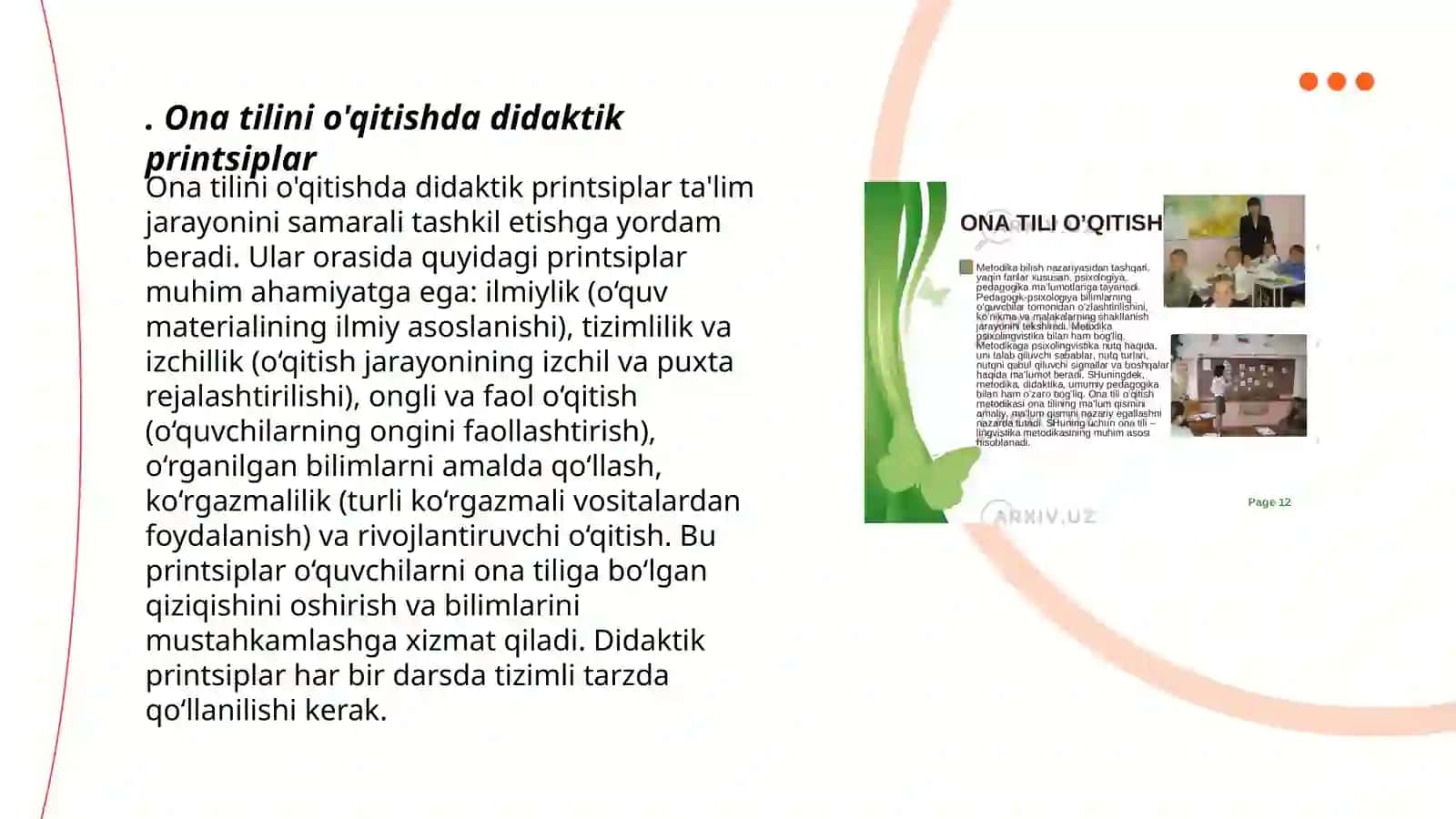Boshlangʻich sinflarda ona tilini oʻqitish metodikasi 3