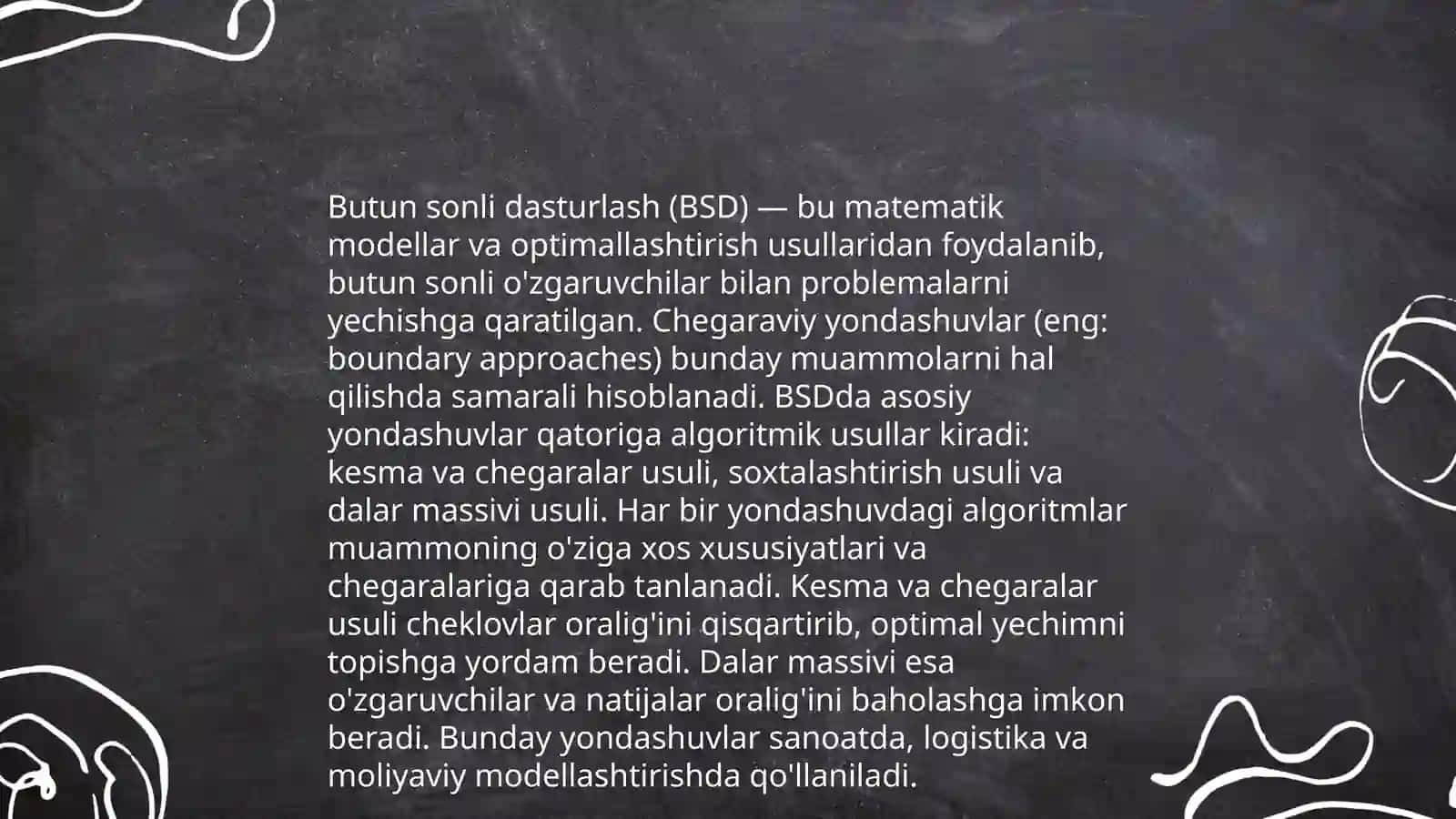 Butun Sonli Dasturlashda Chegaraviy Yondashuvlar 3