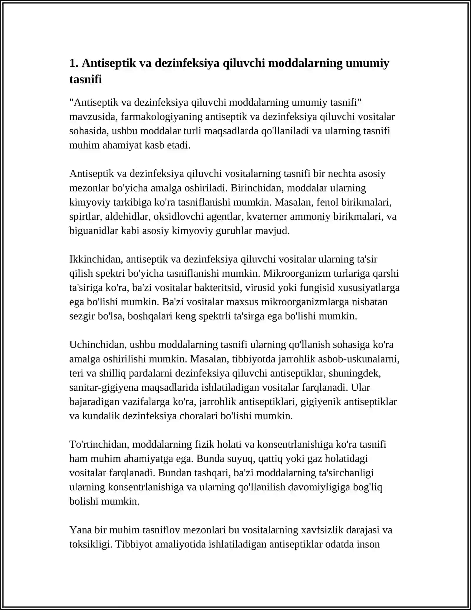 FARMAKALOGIYA-ANTISEPTIK VA DEZINFEKSIYALOVCHI MODDALAR 3
