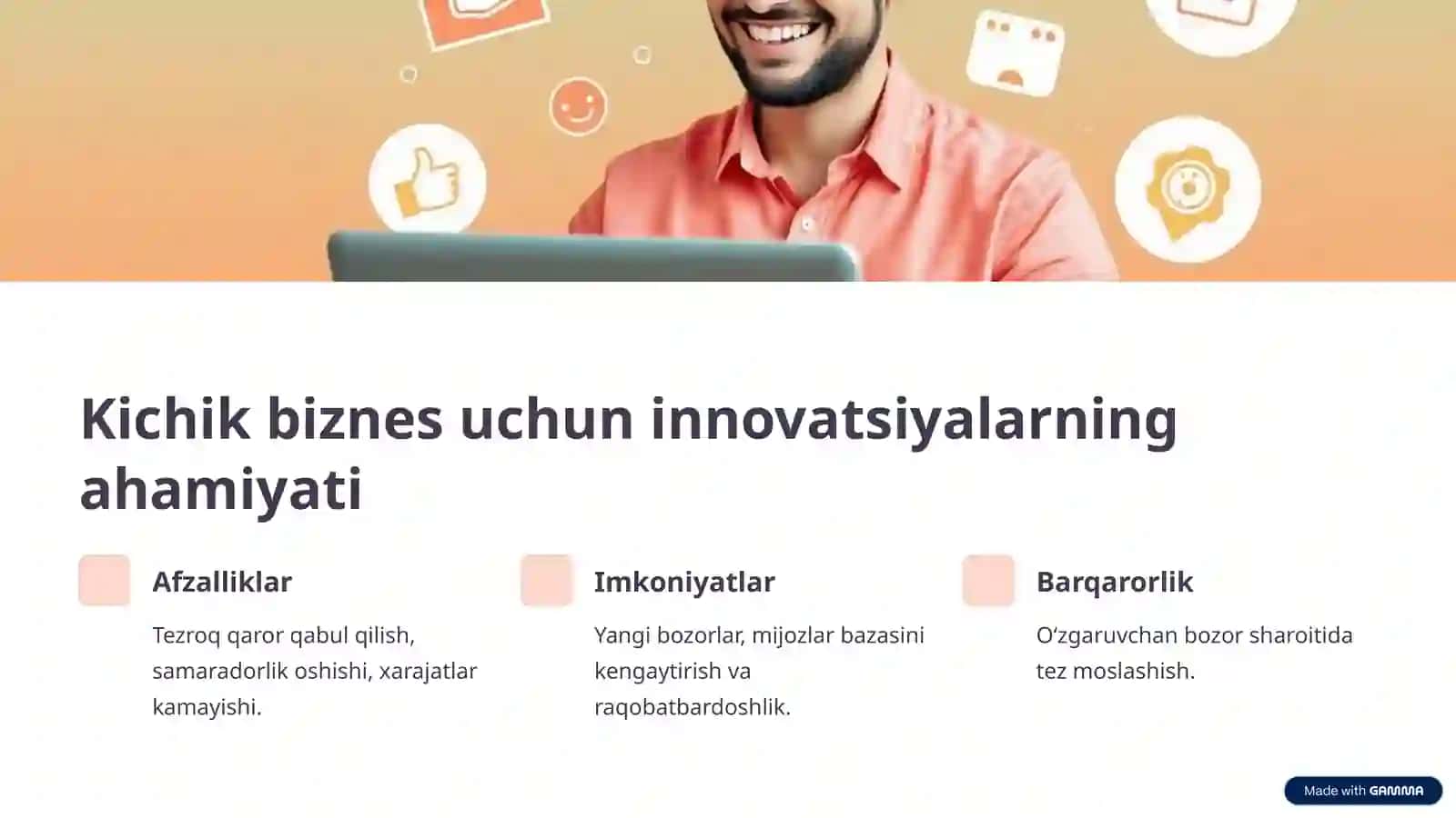 Kichik biznes va xususiy tadbirkorlikda innovatsion texnologiyalar 3