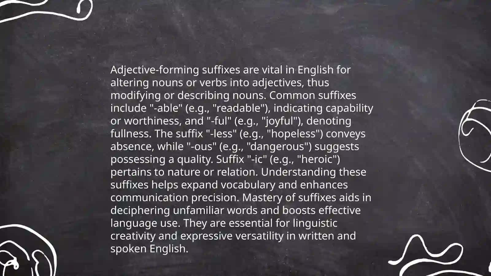 Adjective - forming suffixes 3