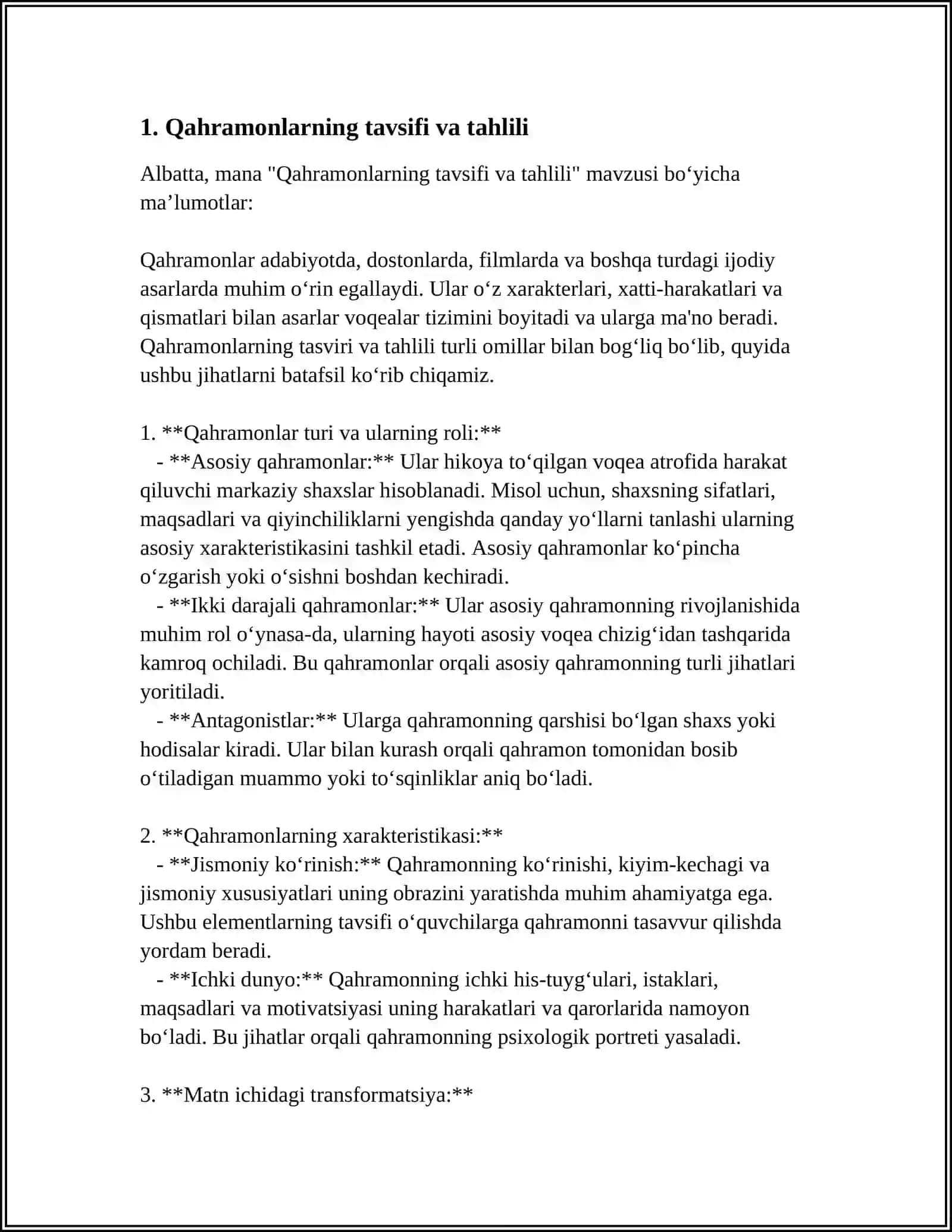 EPIK ADARLARNI (HIKOYA,ERTAK) ÒTISHDA FOYDALANILADIGAN ISH TURLARI 3