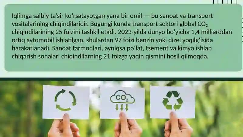 Iqlimning oʻzgarishi muammolari 3