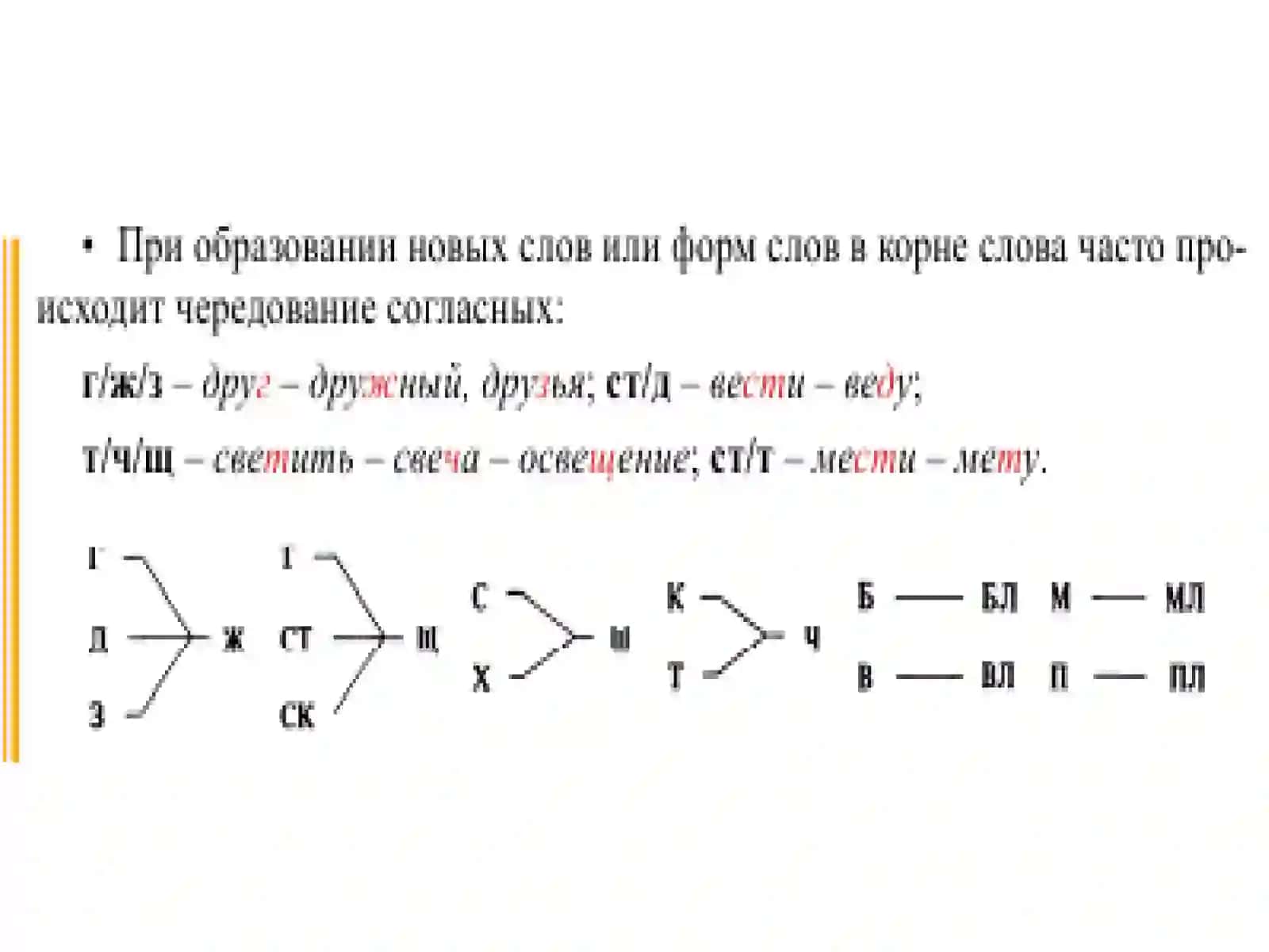 Чередование гласных и согласных в корне 3