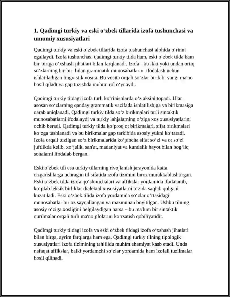 QADIMGI TURKIY VA ESKI OʻZBEK TILIDA IZOFA HAMDA SOʻZ BIRIKMASI TURLARI 3